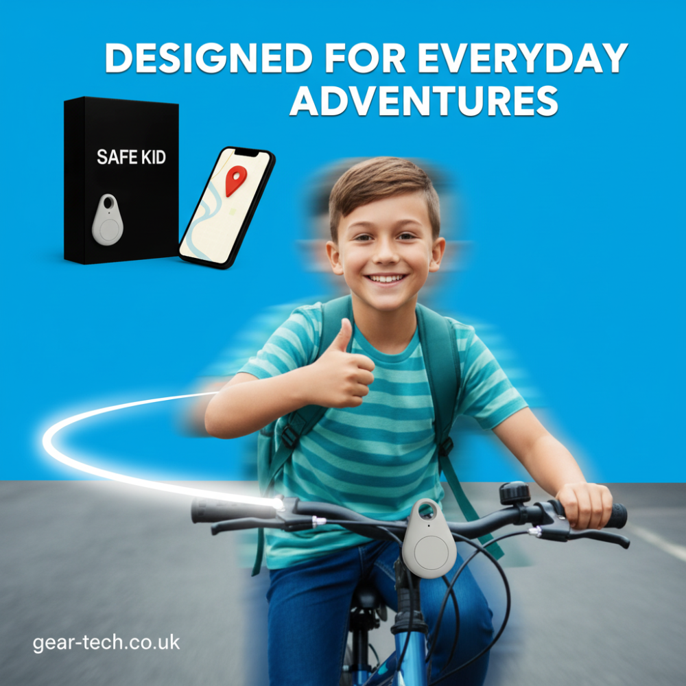 Child GPS Location Tracker | Real-Time Tracking, SOS Alerts &amp; Bluetooth | Waterproof IP67 with 5-Day Battery Life