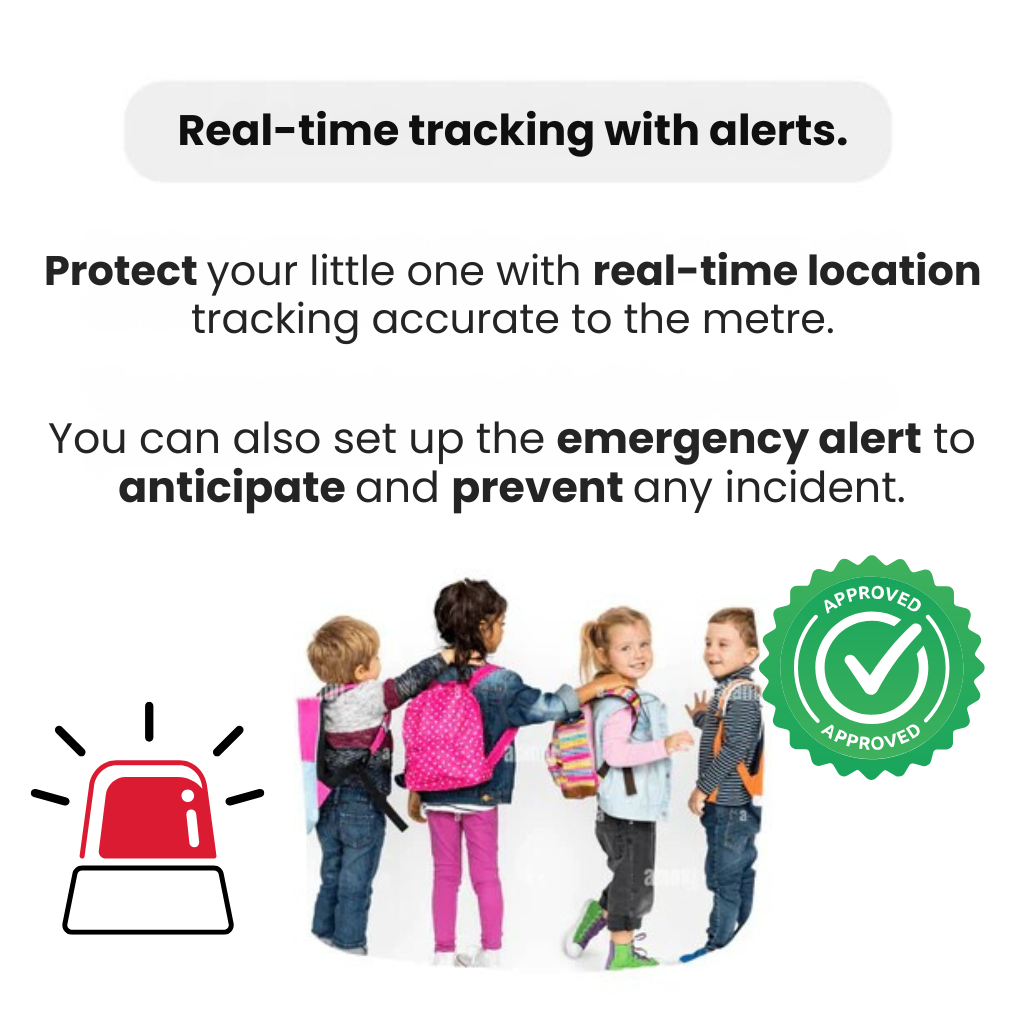 Child GPS Location Tracker | Real-Time Tracking, SOS Alerts &amp; Bluetooth | Waterproof IP67 with 5-Day Battery Life