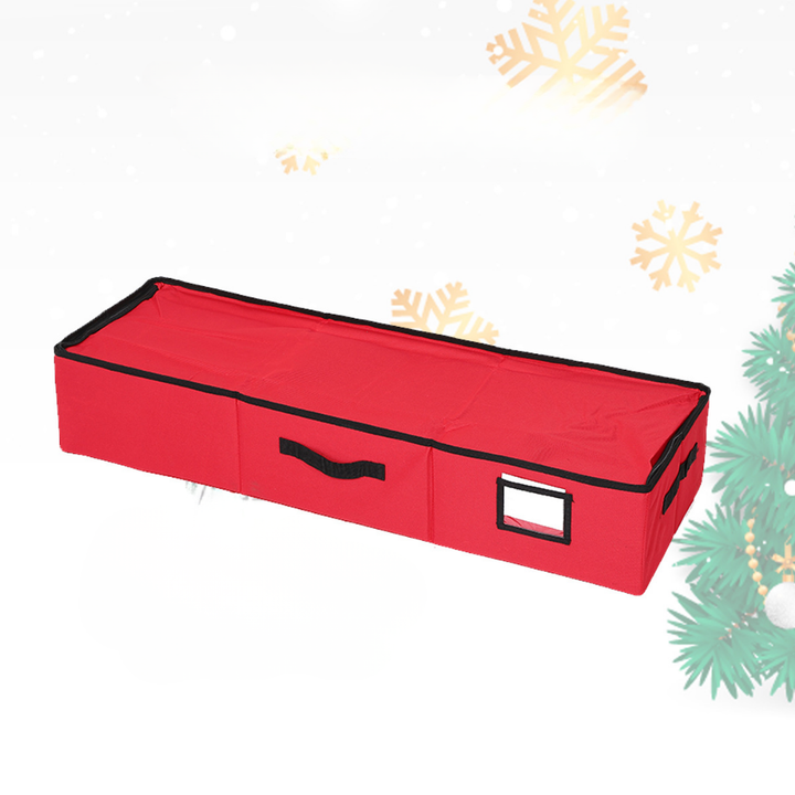 Christmas Ornament Storage Box | Holds Up to 64 Ornaments with Adjustable Dividers | Dust &amp; Moisture Resistant Fabric