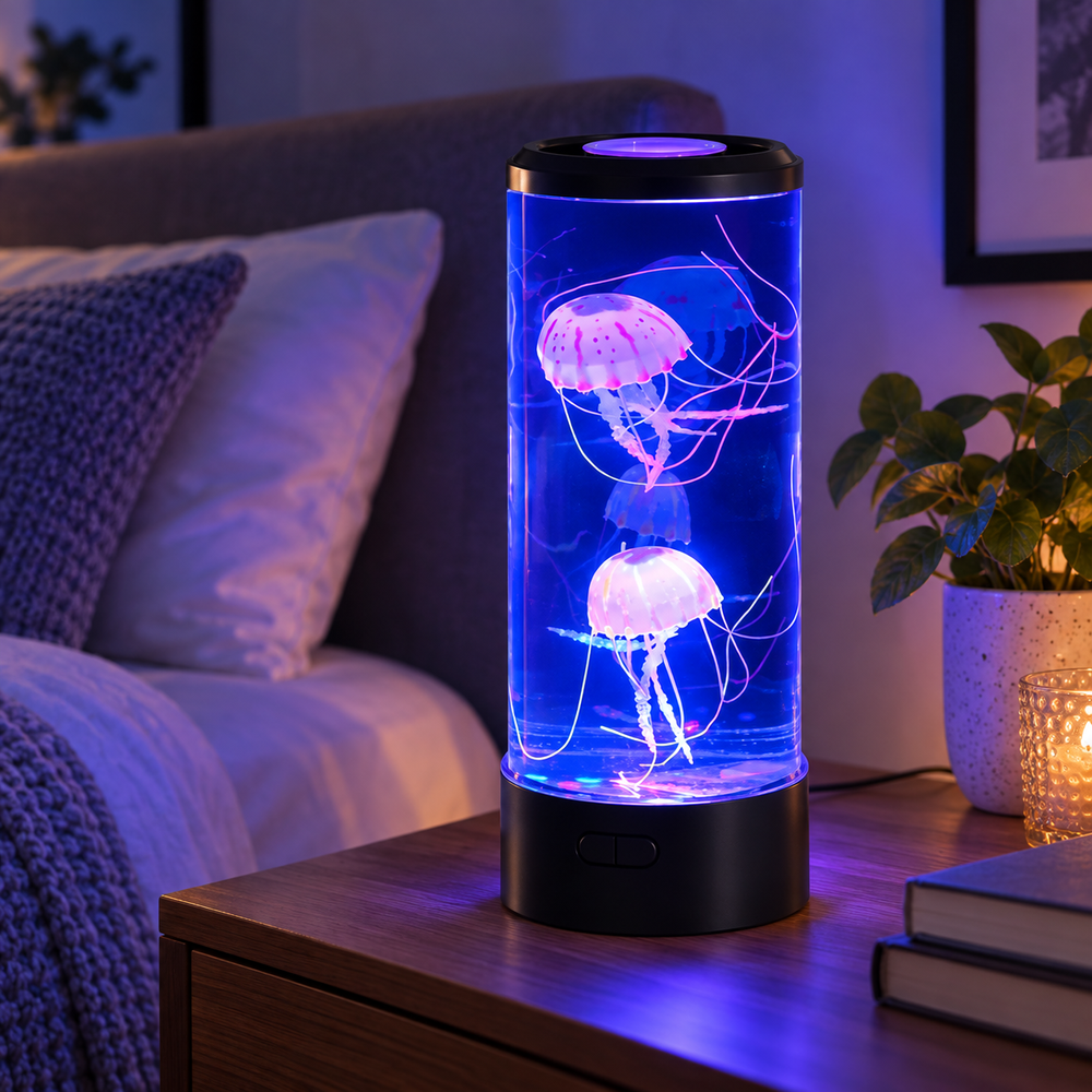 Jellyfish Lamp USB Powered | 5 Colour-Changing Modes | Floating Jellyfish Aquarium Effect for Relaxing Ambient Decor 2