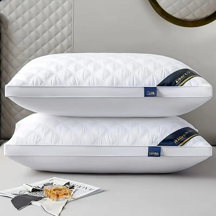 Comfort Sleep | Hypoallergenic Hotel-Style Pillow Set of 2 | Breathable 3D Cover | Side &amp; Back Sleepers