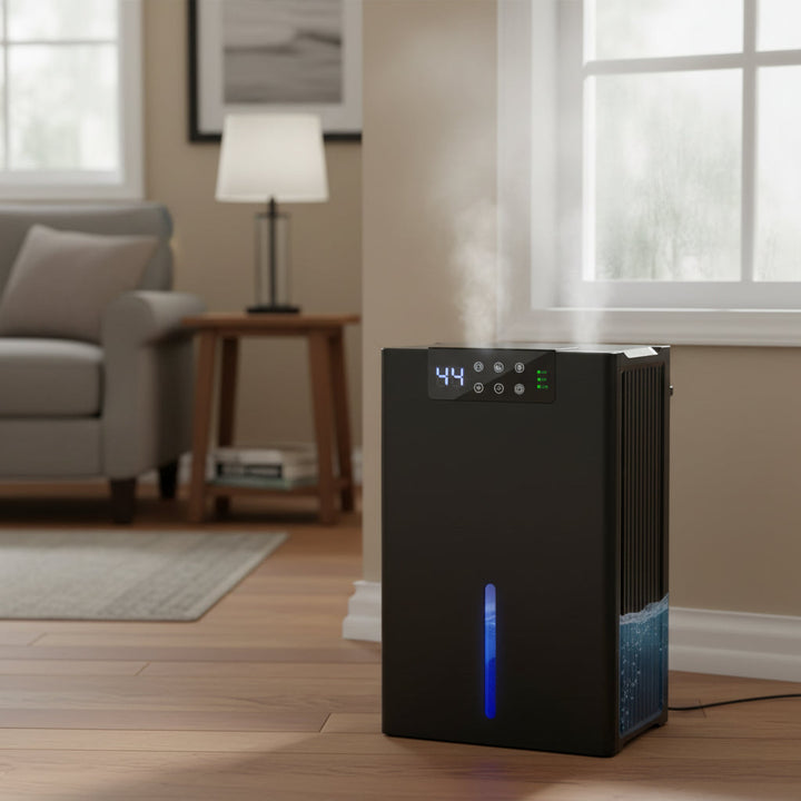 Compact Dehumidifier Digital Control Sleep Mode Auto Shut-Off