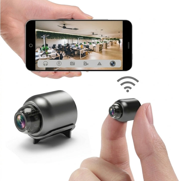 Compact Wireless Security Camera | 1080P HD | Night Vision 30ft | 120° FOV | iOS &amp; Android