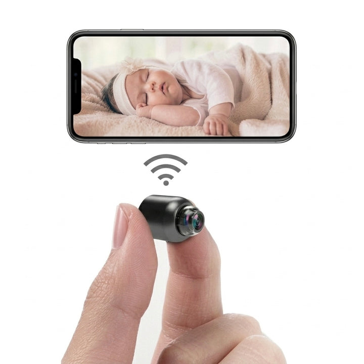 Compact Wireless Security Camera | 1080P HD | Night Vision 30ft | 120° FOV | iOS &amp; Android