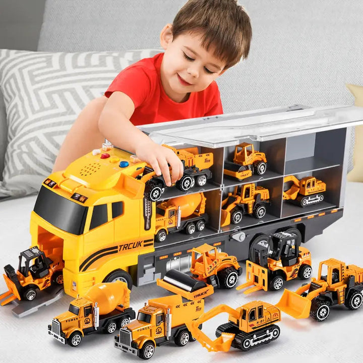 Construction Toy Set | Vehicles &amp; Assembly Tools | Non-Toxic | STEM Learning | Ages 3+