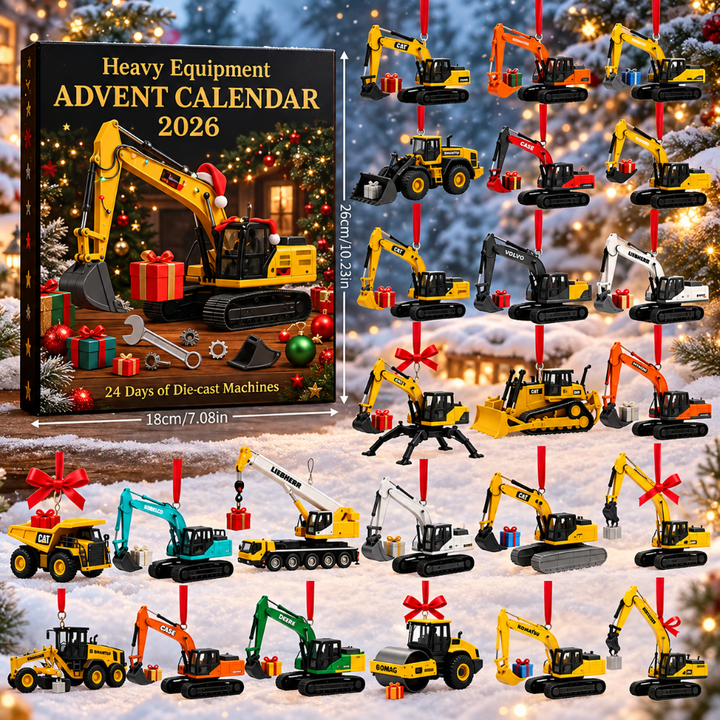 Construction Machinery Advent Calendar for Men | 24 Die-Cast Mini Models | Daily Collectible Gift for Builders 6