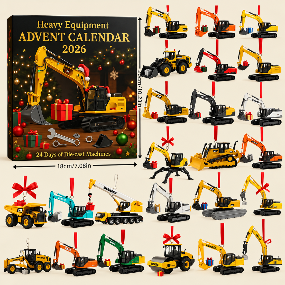 Construction Machinery Advent Calendar for Men | 24 Die-Cast Mini Models | Daily Collectible Gift for Builders 4