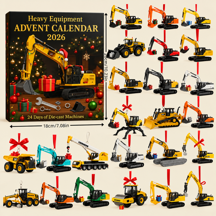 Construction Machinery Advent Calendar for Men | 24 Die-Cast Mini Models | Daily Collectible Gift for Builders 4