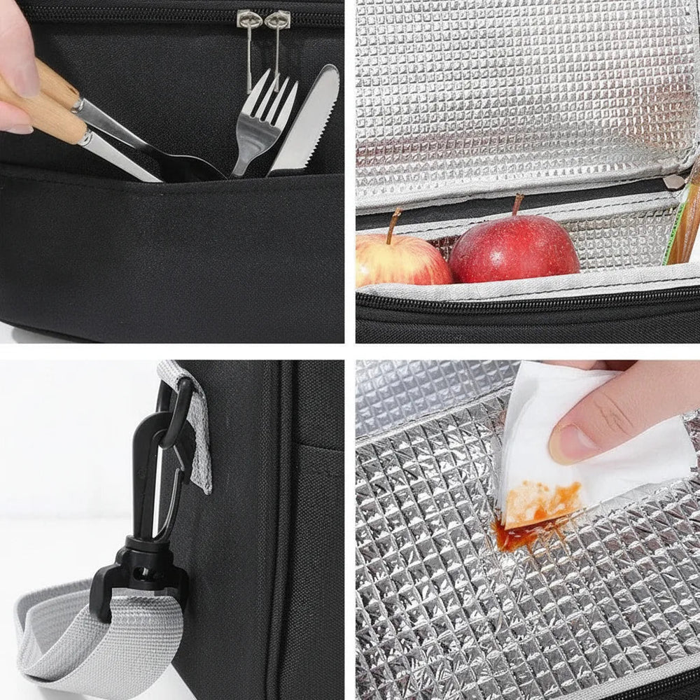 Cooler Bag | Insulated Oxford Lunch Bag with Handle and Shoulder Strap