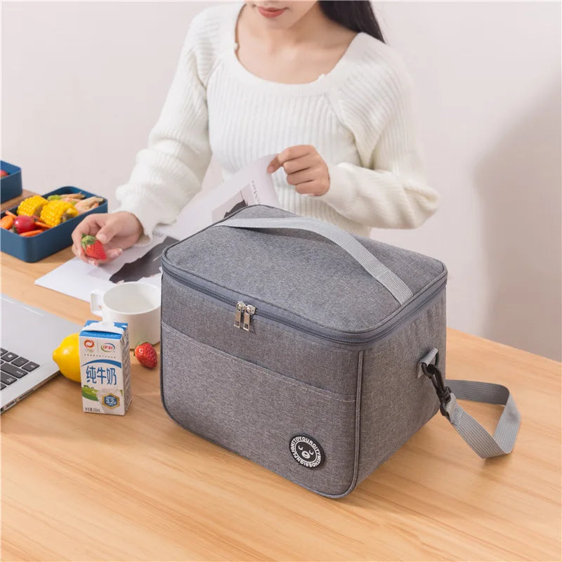 Cooler Bag | Insulated Oxford Lunch Bag with Handle and Shoulder Strap