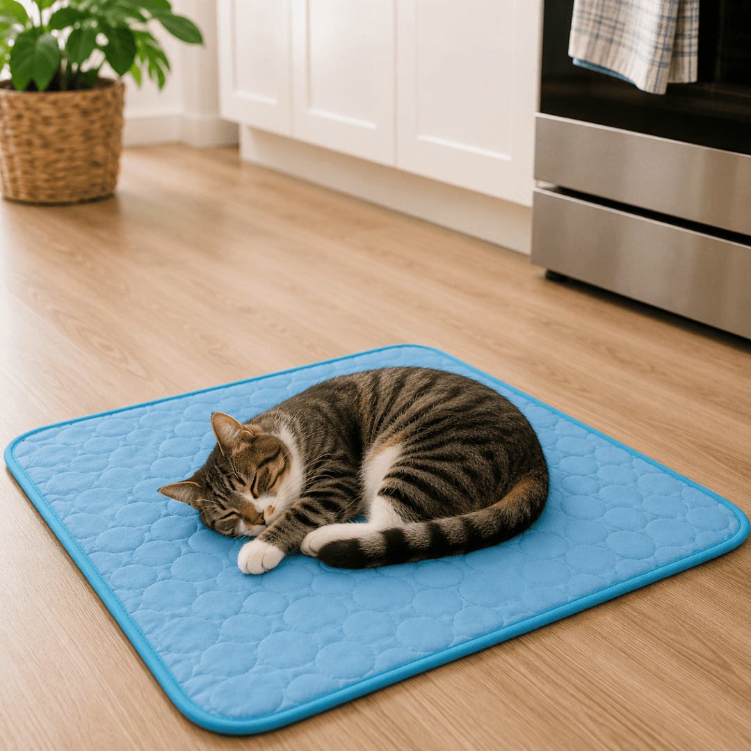 Cooling Mat for Dogs and Cats | Quilted Cool-Touch Pet Mat with Bound Edge