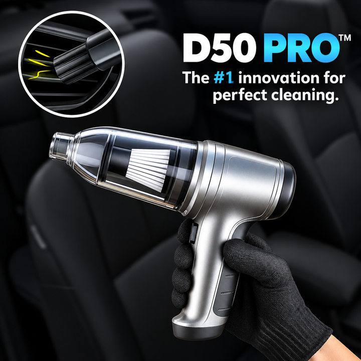 Cordless Car Vacuum Cleaner | Compact Handheld Design for Seats &amp; Carpets | Rechargeable Battery, No Car Charger Needed