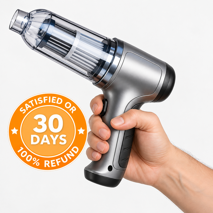 Cordless Car Vacuum Cleaner | Compact Handheld Design for Seats &amp; Carpets | Rechargeable Battery, No Car Charger Needed