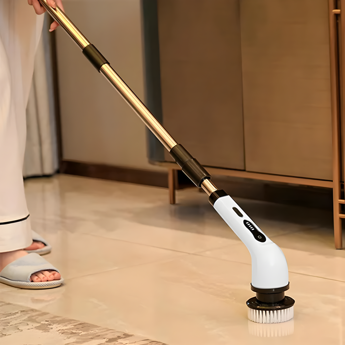 Cordless Electric Rotary Cleaning Brush 9-in-1 | Telescopic Handle, 2 Speeds | Deep Clean for Bathroom & Kitchen