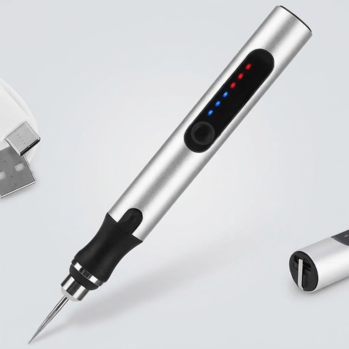 Cordless Engraving Pen Rechargeable USB-C 3-Speed with 18,000 RPM Motor