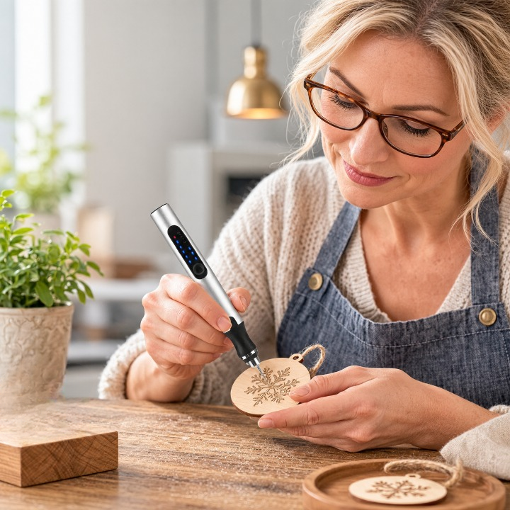 Cordless Engraving Pen Rechargeable USB-C 3-Speed with 18,000 RPM Motor