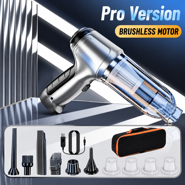 Cordless Handheld Car Vacuum Cleaner | 95,000PA Suction, Vacuum &amp; Blower | 20-Day Battery, USB-C Charging, 6 Attachments