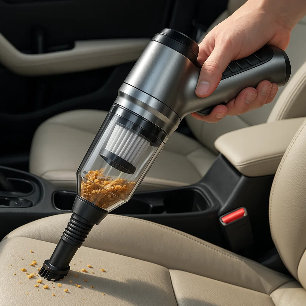 Cordless Handheld Car Vacuum Cleaner | 95,000PA Suction, Vacuum & Blower | 20-Day Battery, USB-C Charging, 6 Attachments