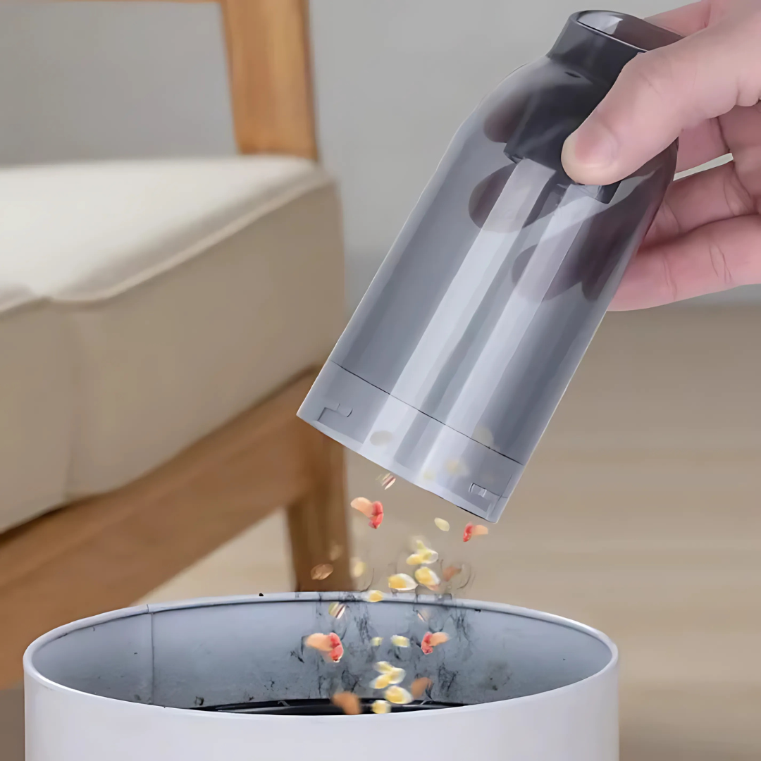 Cordless Handheld Vacuum 2-in-1 | Suction and Blow Function | USB Rechargeable for Car and Home with Interchangeable Nozzles
