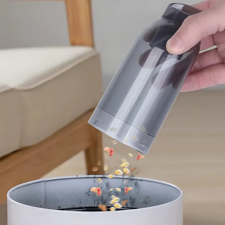 Cordless Handheld Vacuum 2-in-1 | Suction and Blow Function | USB Rechargeable for Car and Home with Interchangeable Nozzles