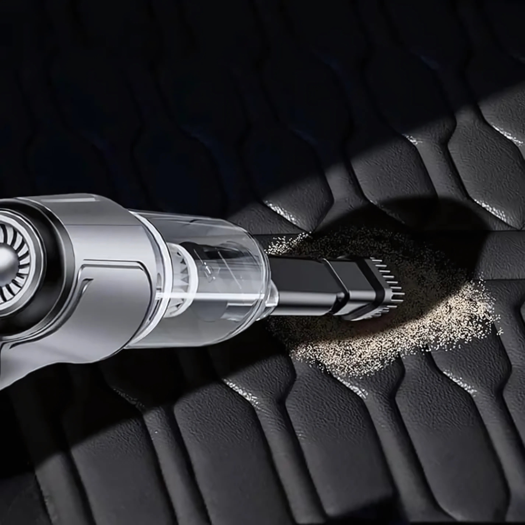 Cordless Handheld Vacuum 2-in-1 | Suction and Blow Function | USB Rechargeable for Car and Home with Interchangeable Nozzles