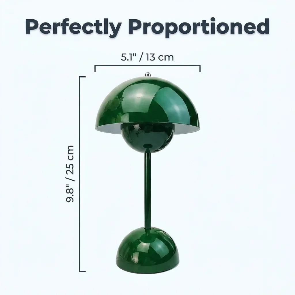 Cordless Touch Table Lamp | Touch-Dimming with 3 Brightness Levels | Retro-Style Lighting for Desks, Shelves and Bedside Tables