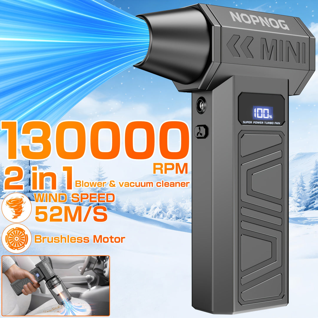 Cordless Vacuum Cleaner Mini Rechargeable 2-in-1 with 130,000 RPM Motor