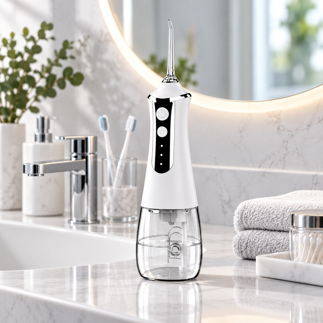 Cordless Water Flosser | 40-130 PSI, 3 Modes, 300 ml Tank | Multiple Nozzles for Braces, Gumline & Everyday Oral Care