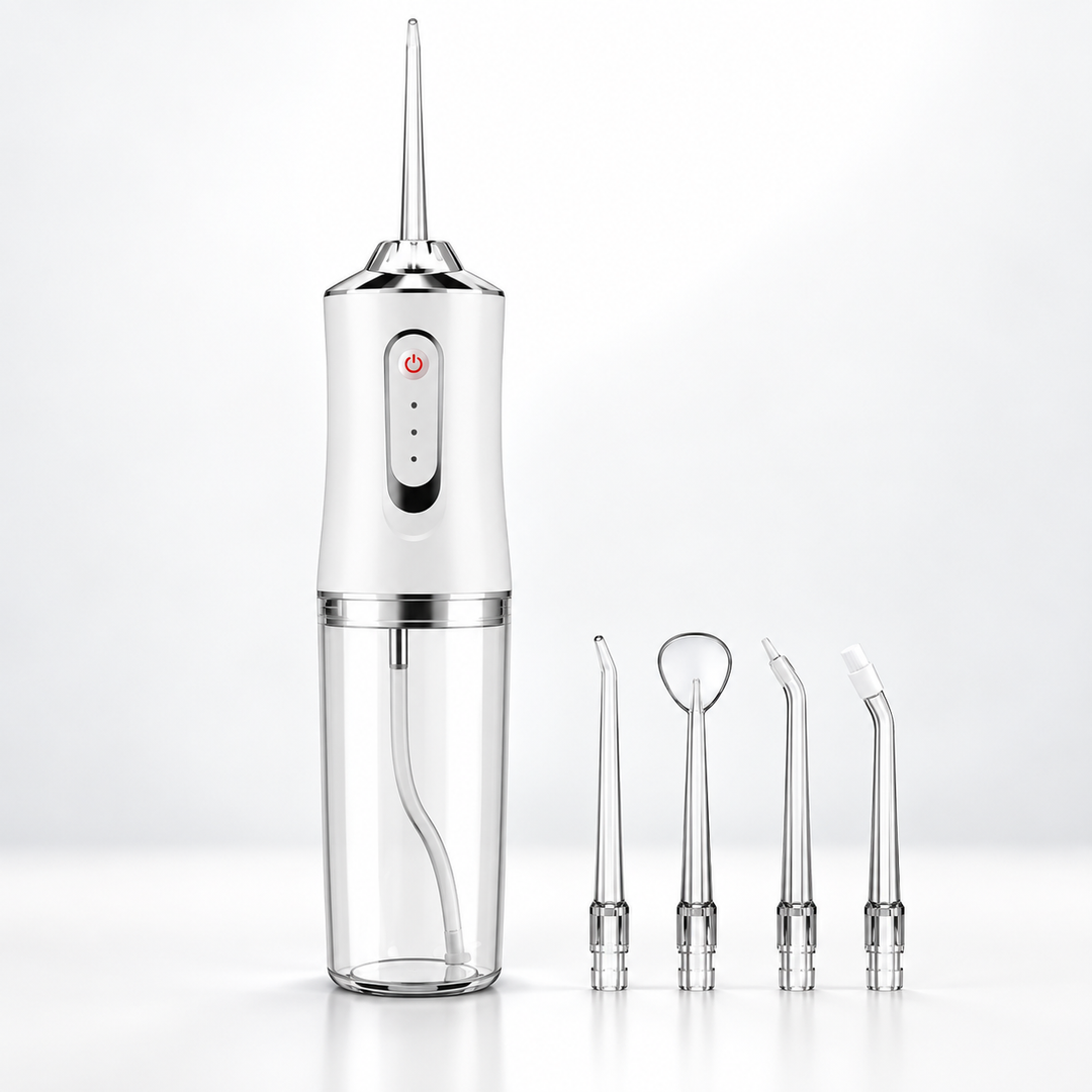 Cordless Water Flosser Rechargeable | Replaceable Nozzles | Gentle Gumline Clean for Sensitive Teeth and Fresh Breath