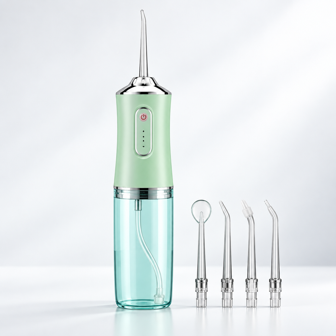 Cordless Water Flosser Rechargeable | Replaceable Nozzles | Gentle Gumline Clean for Sensitive Teeth and Fresh Breath