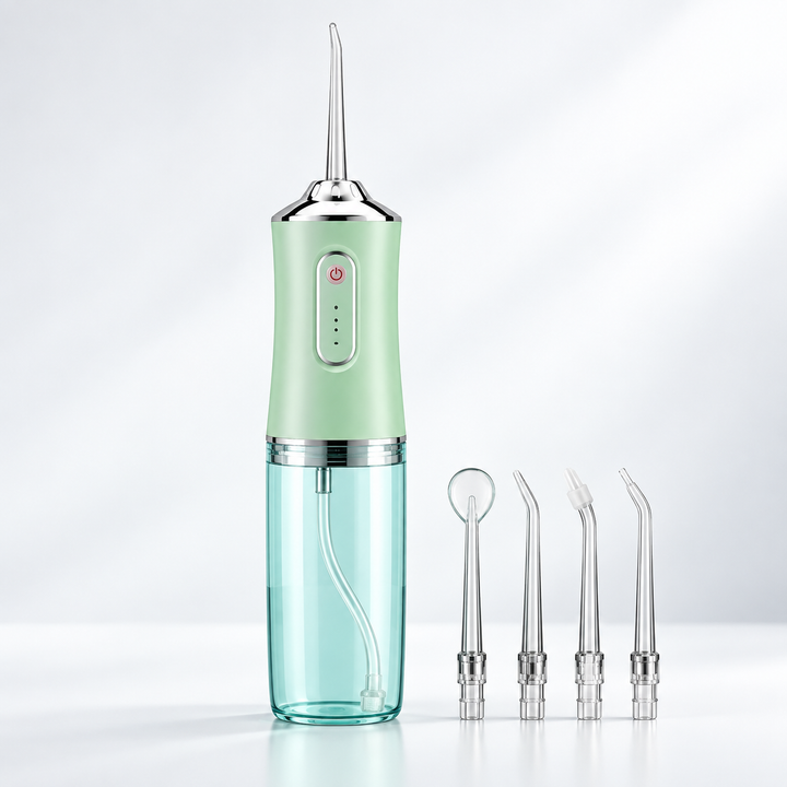 Cordless Water Flosser Rechargeable | Replaceable Nozzles | Gentle Gumline Clean for Sensitive Teeth and Fresh Breath