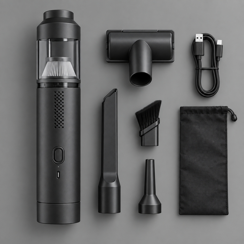 Cordless Car Vacuum | Handheld Design with Multiple Accessories | Portable Cleaning for Tight Car Spaces and Crevices 2