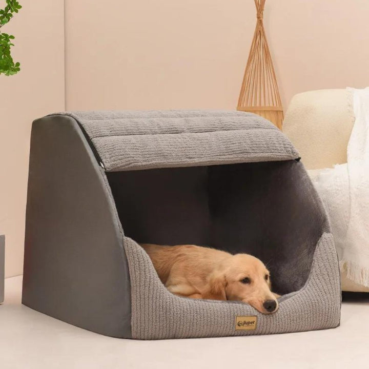 Covered Dog Bed | Enclosed Den For Medium And Large Dogs