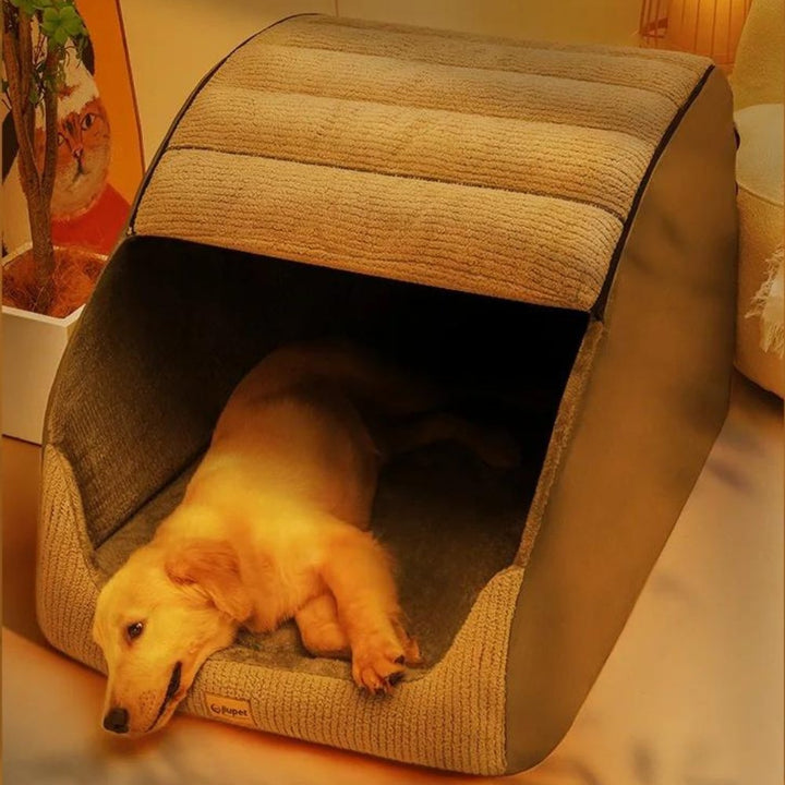 Covered Dog Bed | Enclosed Den For Medium And Large Dogs