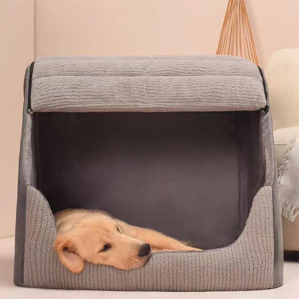 Covered Dog Bed | Enclosed Den For Medium And Large Dogs
