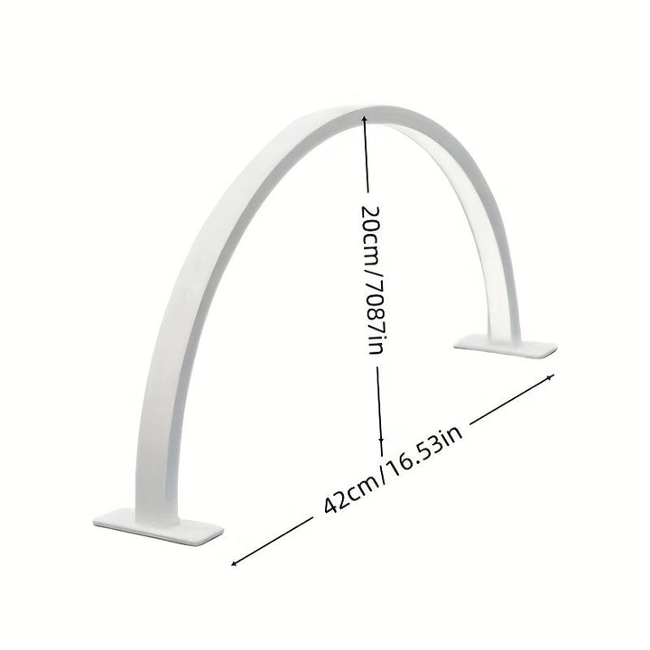 Crescent Moon Desk Lamp | Arched Strip, Twin Flat Bases