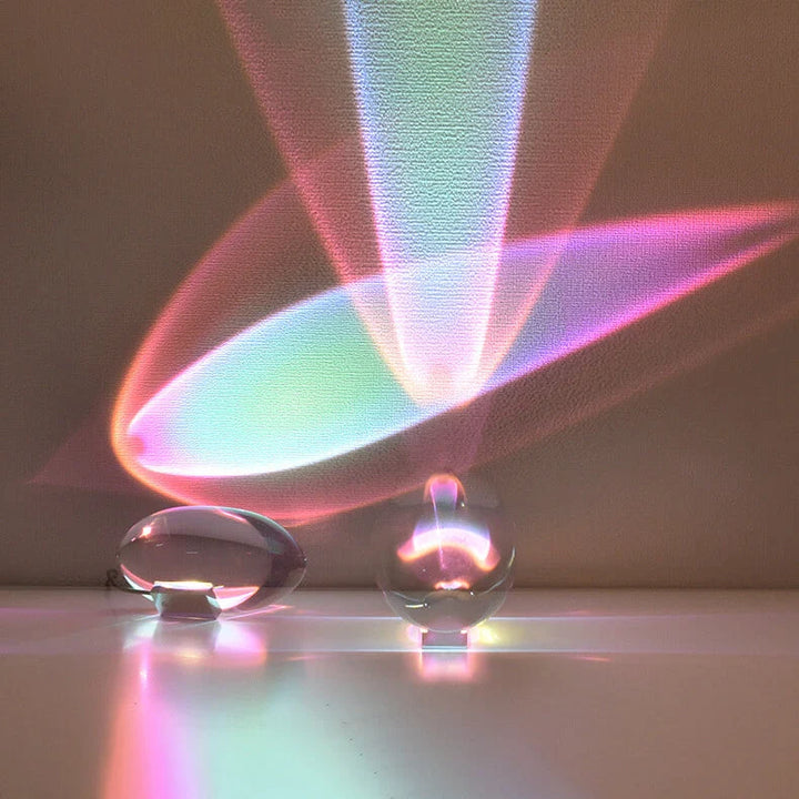 Crystal Projection Table Lamp | Clear Oval Body, Remote