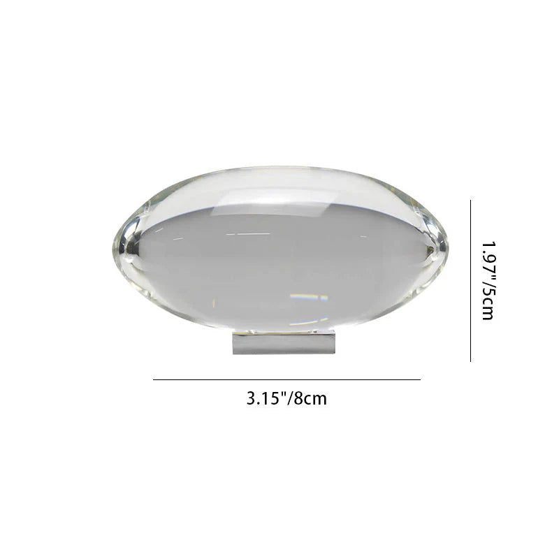 Crystal Projection Table Lamp | Clear Oval Body, Remote