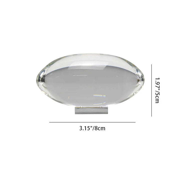 Crystal Projection Table Lamp | Clear Oval Body, Remote
