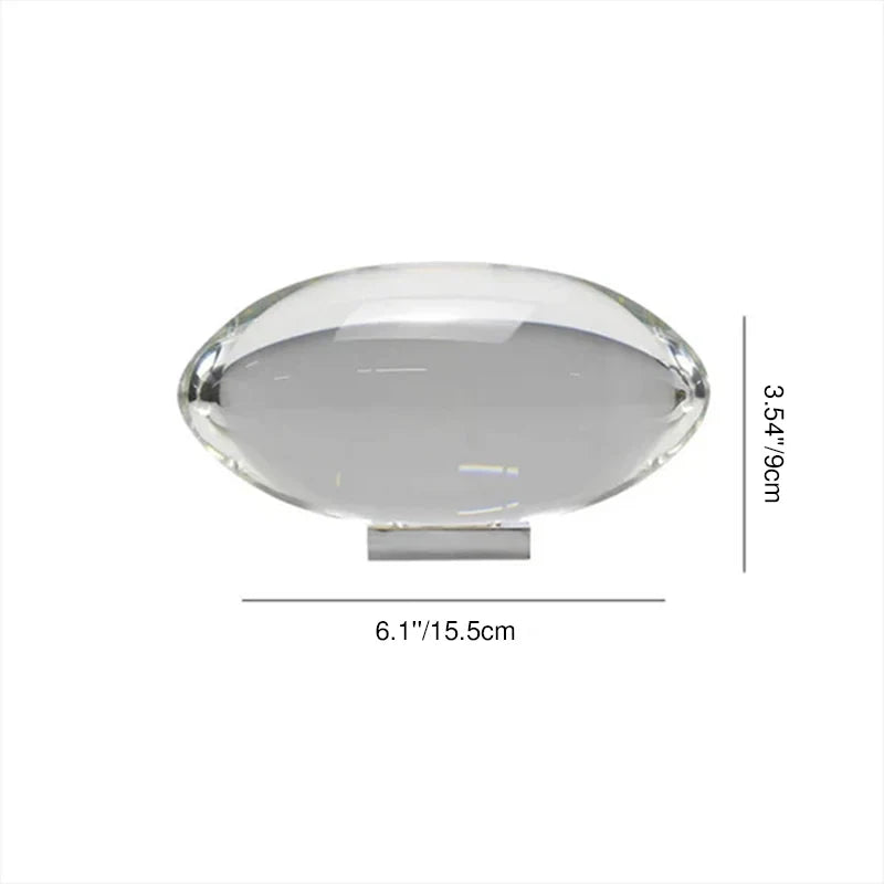 Crystal Projection Table Lamp | Clear Oval Body, Remote