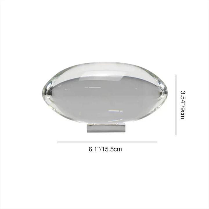 Crystal Projection Table Lamp | Clear Oval Body, Remote