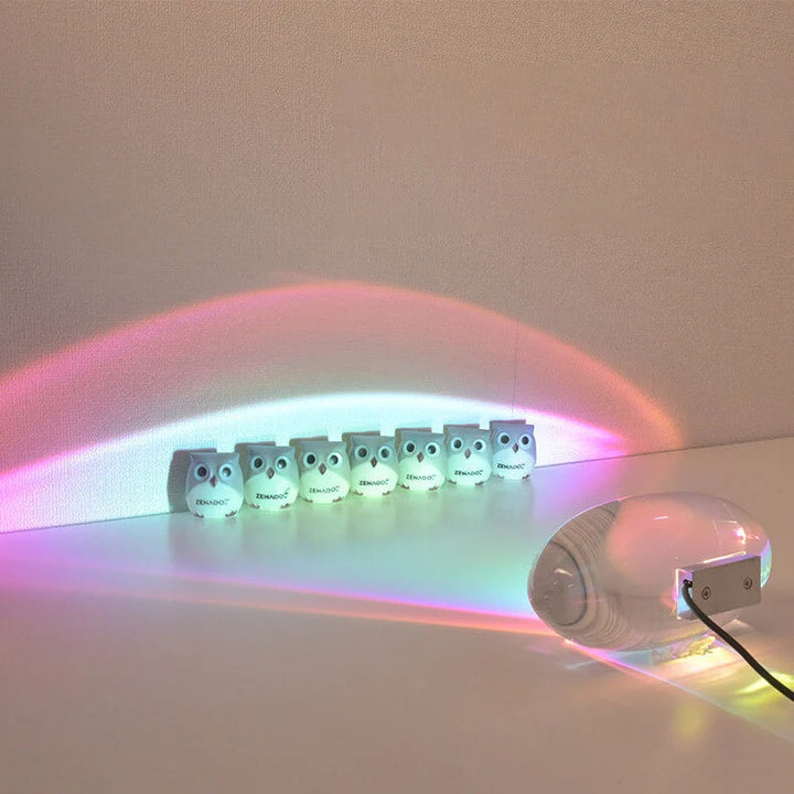 Crystal Projection Table Lamp | Clear Oval Body, Remote