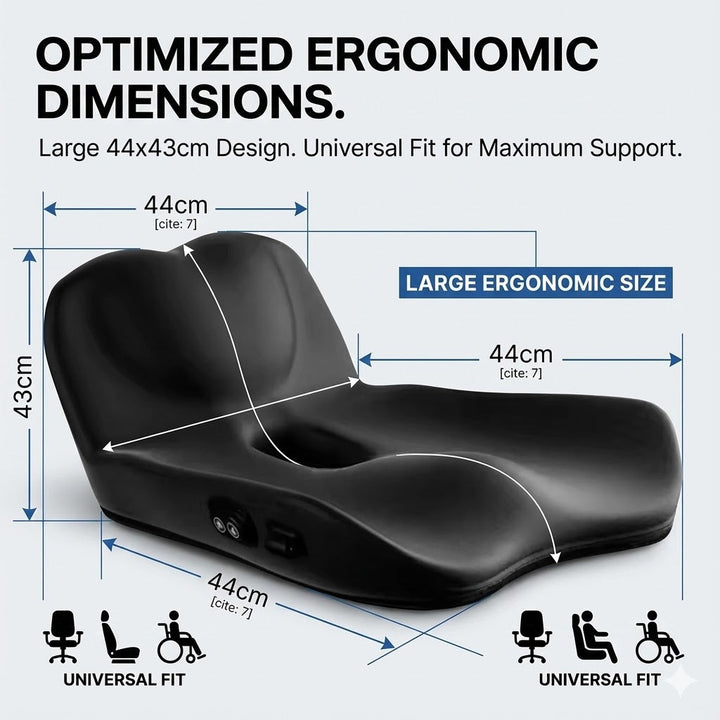 Cushion for Bruised Tailbone &amp; Sore Coccyx | Contoured Seat Pad with Cut-Out for Pressure Relief