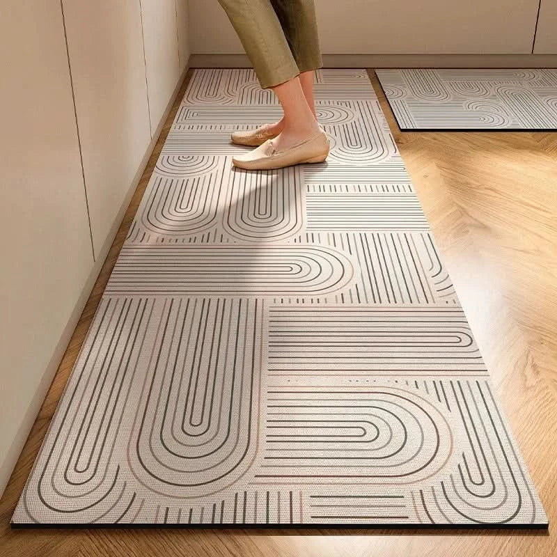 Cushioned Kitchen Mat, Non-Slip Base | 40 x 60 cm to 60 x 180 cm, 7 Styles | Wipe-Clean, Mould-Resistant Surface for Any Floor