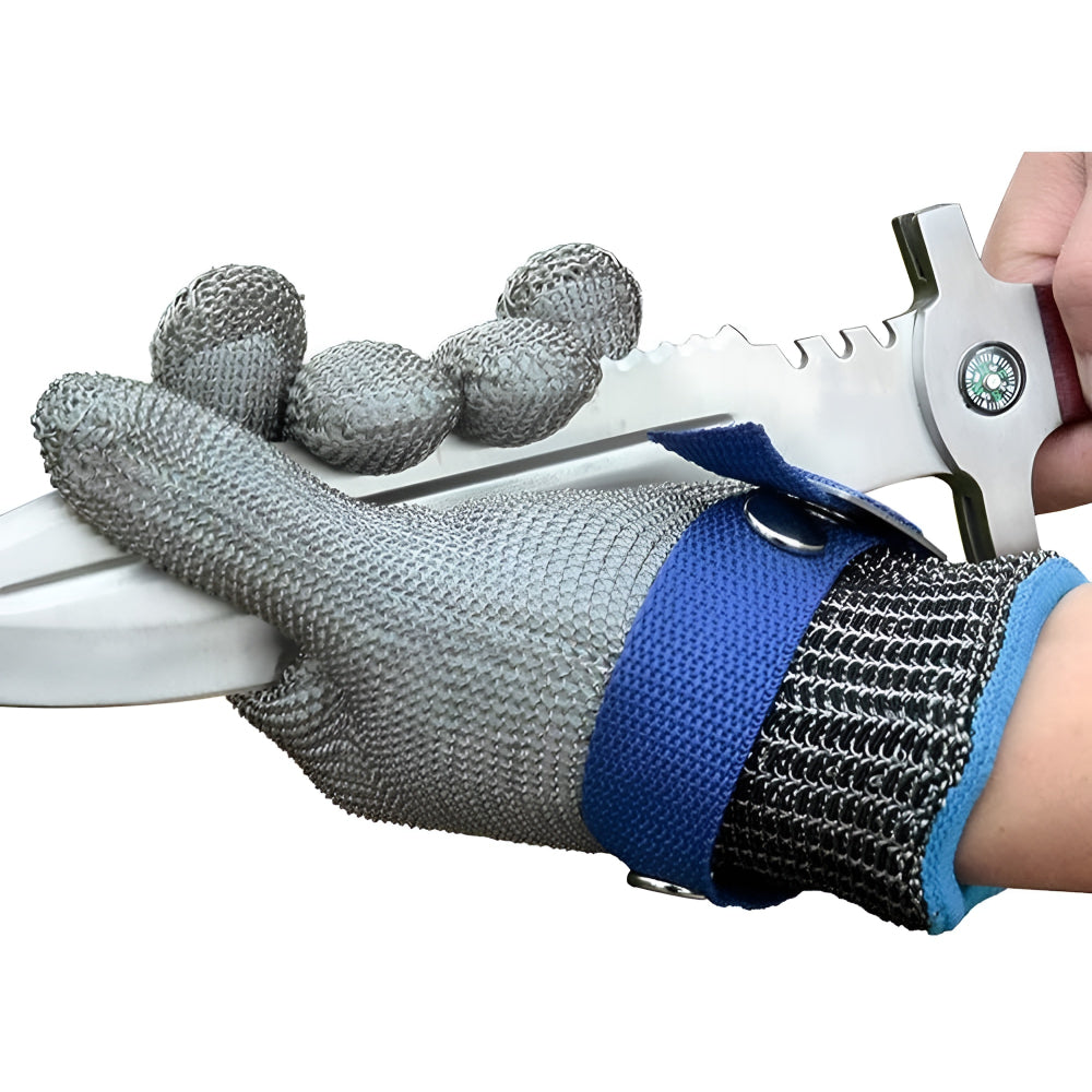Cut Resistant Gloves Stainless Steel Mesh | Pre-Shaped Fit for Secure Grip | Protects Hands During Knife Work and Food Prep 7