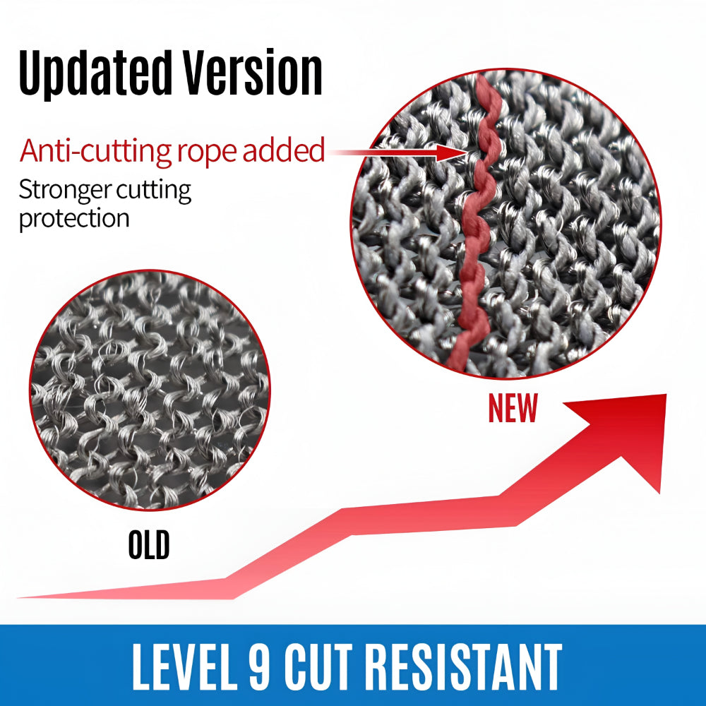 Cut Resistant Gloves Stainless Steel Mesh | Pre-Shaped Fit for Secure Grip | Protects Hands During Knife Work and Food Prep 6