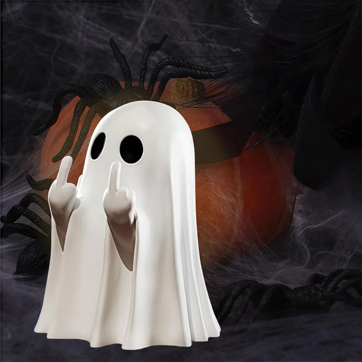 Cute Ghost Statue Resin Figure Halloween Tabletop Decor