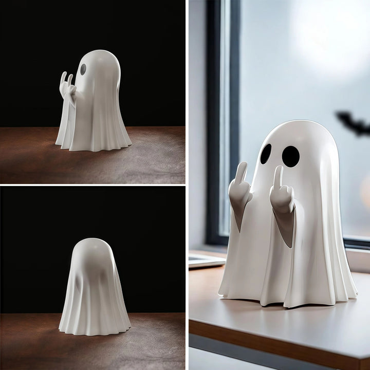 Cute Ghost Statue Resin Figure Halloween Tabletop Decor