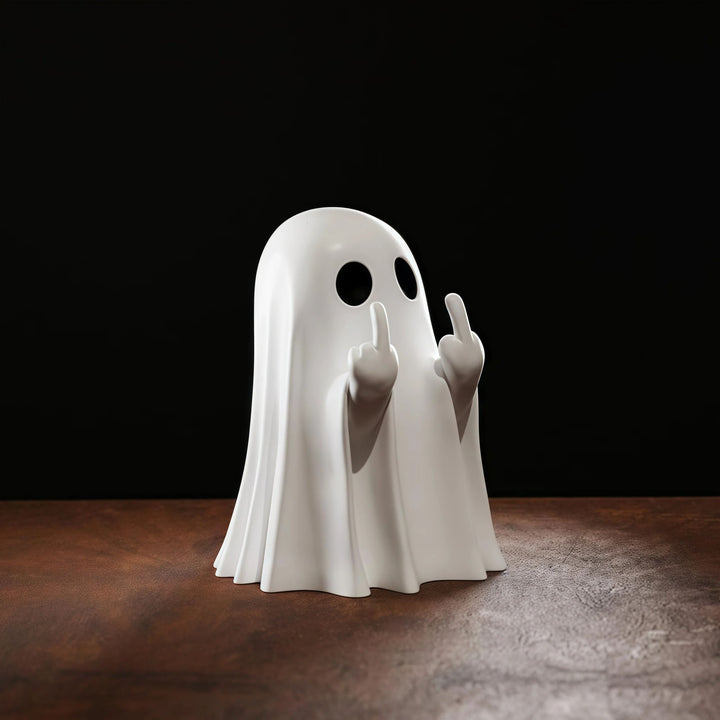 Cute Ghost Statue Resin Figure Halloween Tabletop Decor