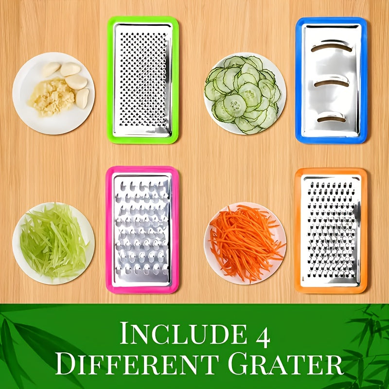 Cutting Board With Storage | Four Trays, Grater Set